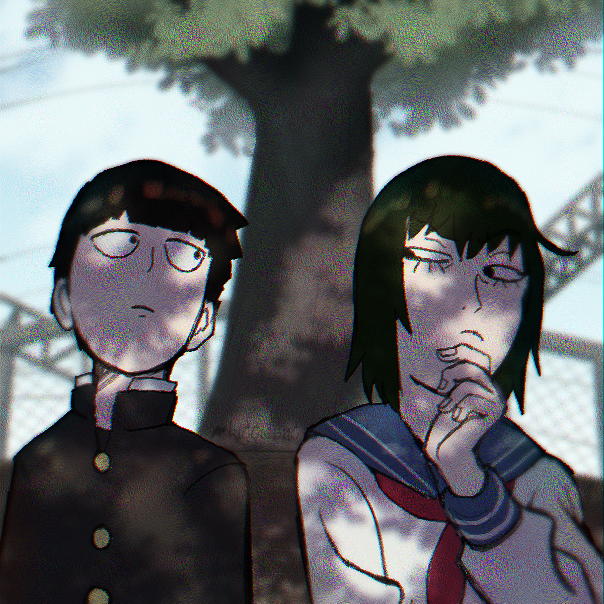 redrew a scene from mob psycho 100 season 1 <3